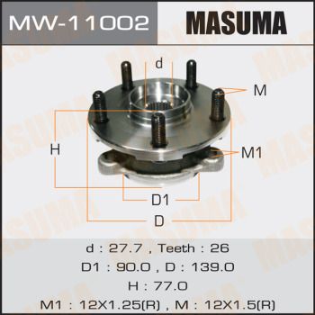 Ступица передняя Masuma MW11002