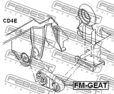 Подушка коробки скоростей FEBEST FMGEAT