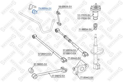 Втулка стабилизатора заднего STELLOX 7900004SX