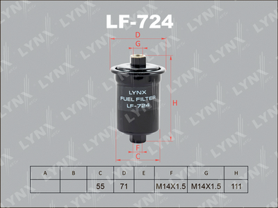 Фильтр топливный LYNXauto LF724