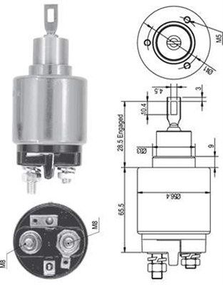 Реле втягивающее стартера MAGNETI MARELLI AME0126