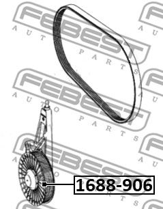 Ролик обводной FEBEST 1688906