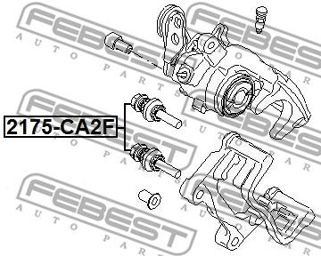 Ремкомплект тормозного суппорта FEBEST 2175CA2F
