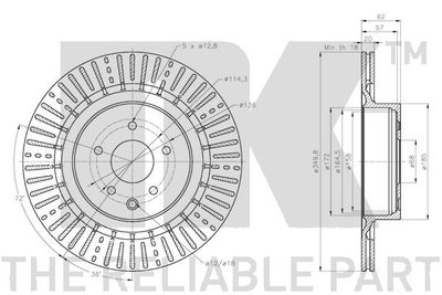 Диск тормозной NK 202293
