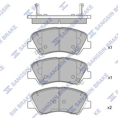 Колодки тормозные дисковые SANGSIN SP4477