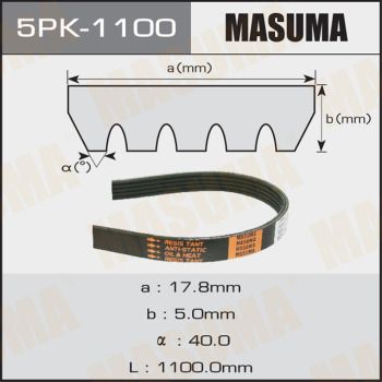 Ремень ручейковый Masuma 5PK1100