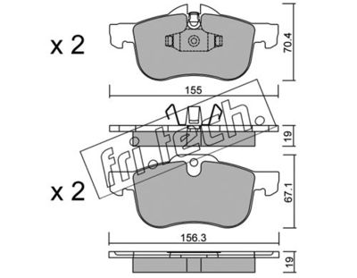 Комплект колодок для дискового тормоза TRUSTING 3160