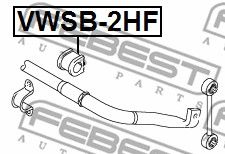 Втулка стабилизатора переднего FEBEST VWSB2HF