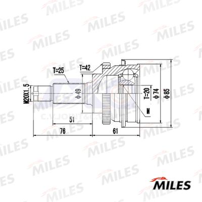 ШРУС наружный Miles GA20593