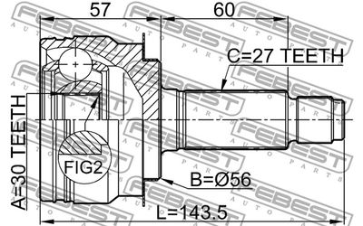 ШРУС наружный FEBEST 0810B9