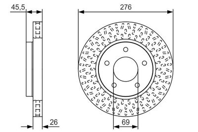 Диск тормозной передний BOSCH 0986479U40