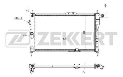 Радиатор охлаждения двигателя Zekkert MK1328