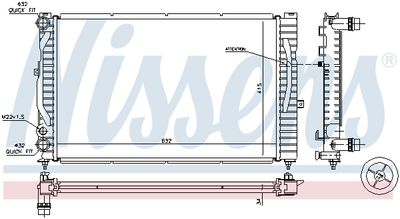 Радиатор системы охлаждения NISSENS 60299