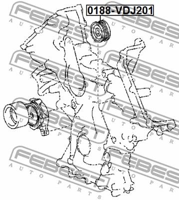 Ролик обводной FEBEST 0188VDJ201
