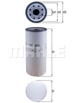 Фильтр масляный MAHLE OC282