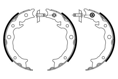 Колодки тормозные барабанные BOSCH 0986487933