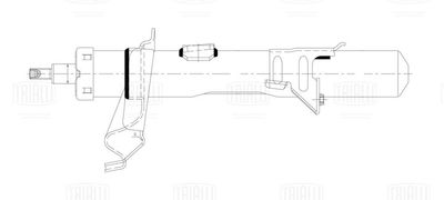 Стойка амортизатора передняя правая TRIALLI AG10376