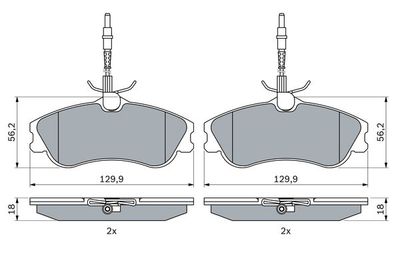 Колодки тормозные дисковые передние BOSCH 0986424223
