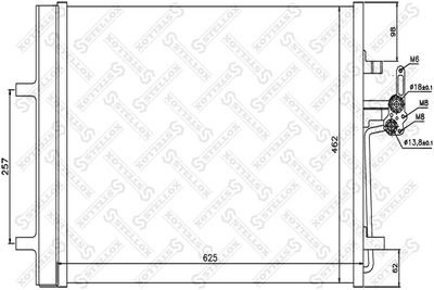 Радиатор кондиционера STELLOX 1045207SX
