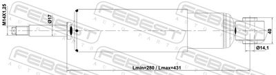 Амортизатор передний FEBEST 01110012F