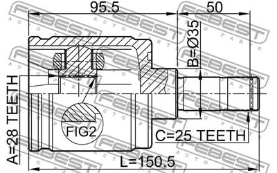 ШРУС внутренний правый FEBEST 0311LOGRH