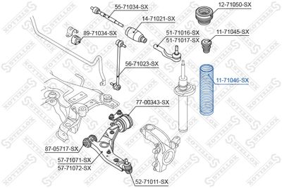Пыльник амортизатора переднего STELLOX 1171046SX