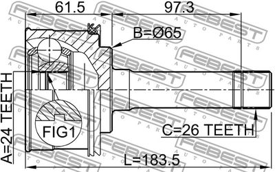 ШРУС наружный FEBEST 2210SP