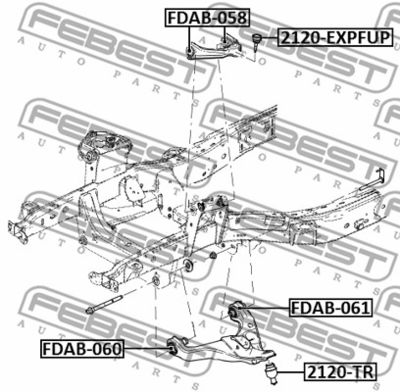 Сайлентблок верхнего рычага передней подвески VTR FO0124R