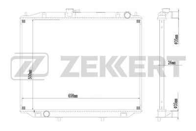 Радиатор охлаждения двигателя Zekkert MK1016