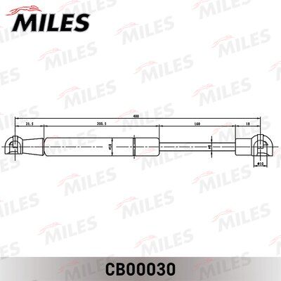 Амортизатор капота Miles CB00030