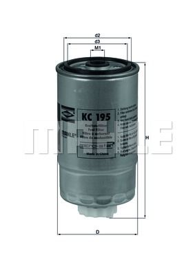 Фильтр топливный MAHLE KC195