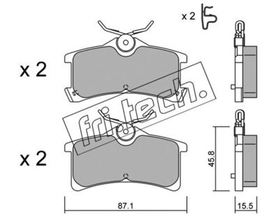 Комплект колодок для дискового тормоза TRUSTING 4650