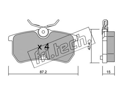 Комплект колодок для дискового тормоза TRUSTING 3260