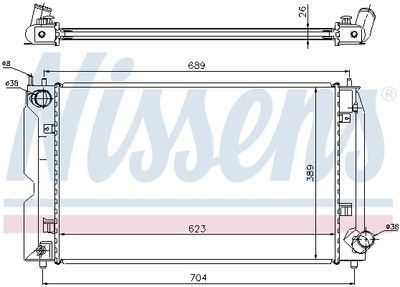 Радиатор системы охлаждения NISSENS 64647A
