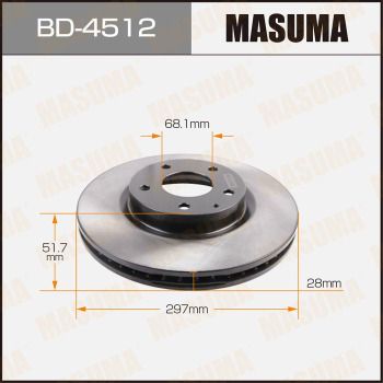 Диск тормозной Masuma BD4512