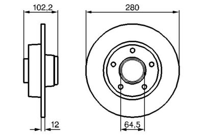 Диск тормозной BOSCH 0986479144