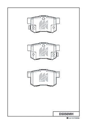 Колодки тормозные дисковые задние MK KASHIYAMA D5056MH