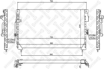 Радиатор кондиционера STELLOX 1045587SX
