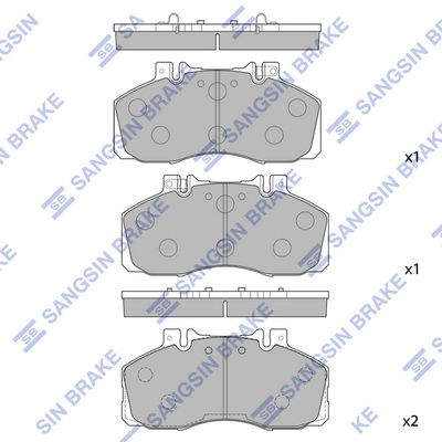 Колодки тормозные дисковые SANGSIN SP1552
