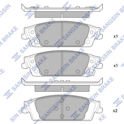 Колодки тормозные задние SANGSIN SP4011