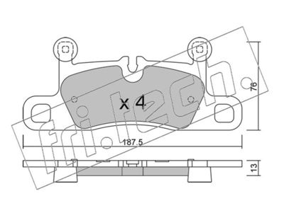 Комплект колодок для дискового тормоза TRUSTING 13150