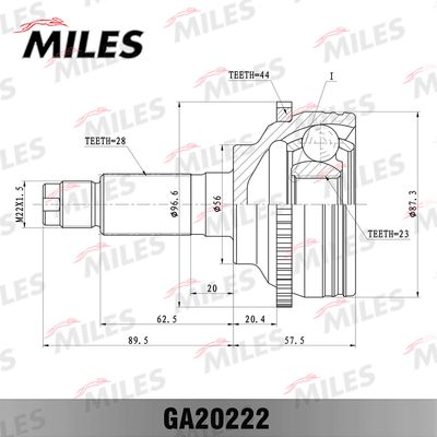 ШРУС наружный Miles GA20222