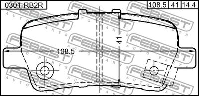 Колодки тормозные задние FEBEST 0301RB2R