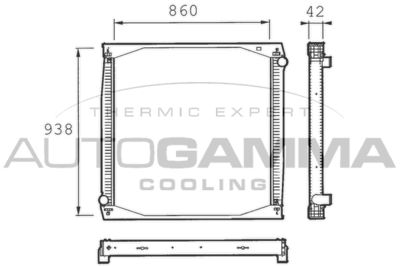 Радиатор охлаждения с рамкой KALE 349475