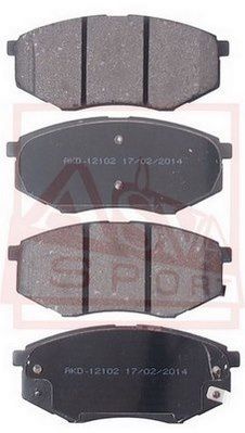Колодки тормозные дисковые передние AKYOTO AKD12102