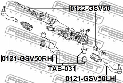 Тяга рулевая FEBEST 0122GSV50