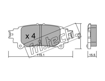 Комплект колодок для дискового тормоза TRUSTING 9930