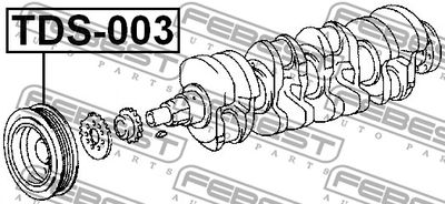 Шкив коленвала FEBEST TDS003