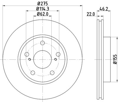 Диск тормозной Nisshinbo ND1022K