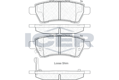 Колодки тормозные дисковые ICER 181934